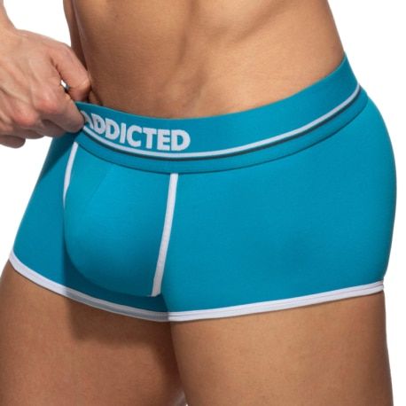 Addicted Boxer Court Coton Bleu Turquoise