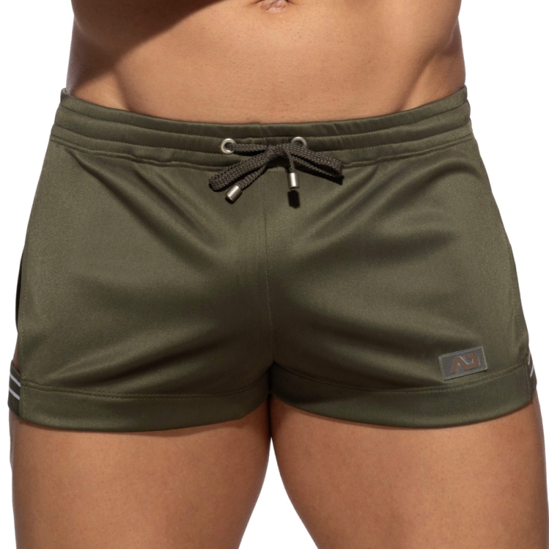 Addicted Short Side Stripe Kaki