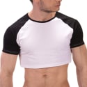Barcode T-Shirt Crop Coton Alva Blanc - Noir