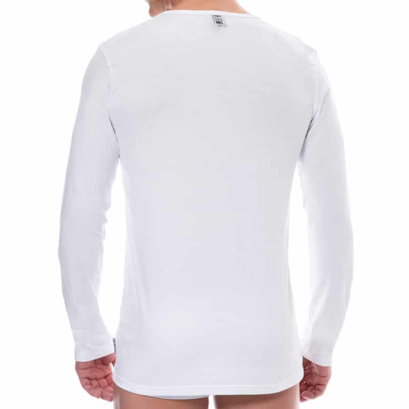 Bikkembergs T-Shirt Manches Longues Coton Blanc