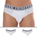 Bikkembergs Lot de 2 Slips Essential Coton Blancs