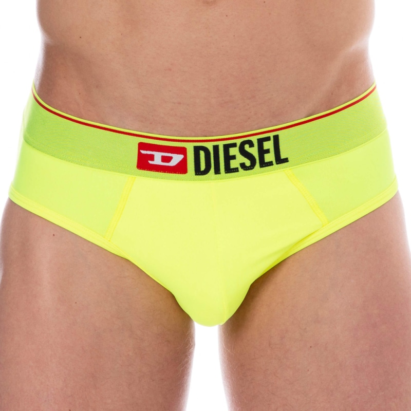 Diesel Neon Microfiber Briefs - Neon Yellow