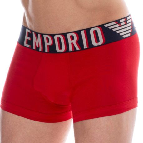 Emporio Armani Boxer Megalogo Coton Rouge