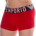 Emporio Armani Megalogo Cotton Boxer Briefs - Red