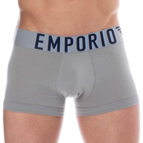 Emporio Armani Megalogo Cotton Boxer Briefs - Stone