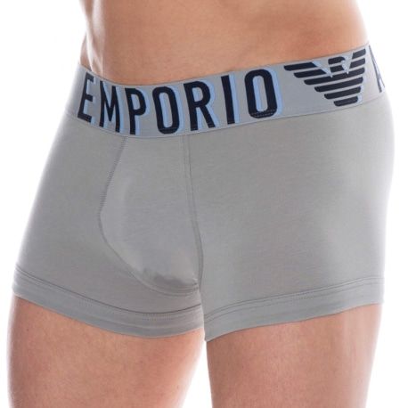 Emporio Armani Boxer Megalogo Coton Gris Pierre