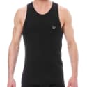 Emporio Armani Débardeur Ribbed Stretch Cotton Noir