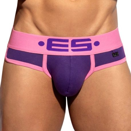ES Collection Slip Double Side Coton Violet - Rose