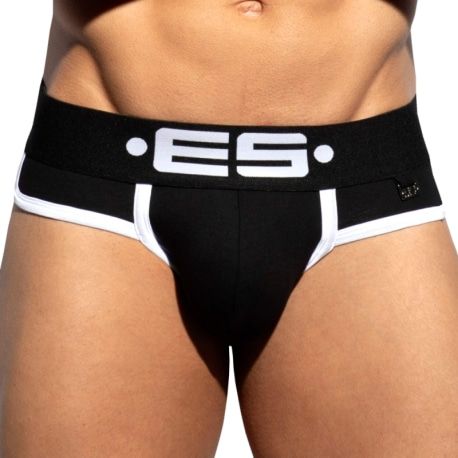 ES Collection Slip Double Side Coton Noir - Blanc