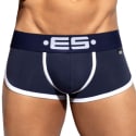 ES Collection Shorty Double Side Coton Marine - Blanc