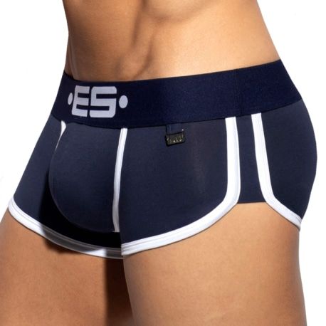 ES Collection Shorty Double Side Coton Marine - Blanc