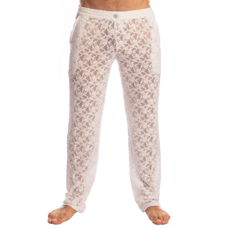 L'Homme invisible White Lotus Lounge Pants - White