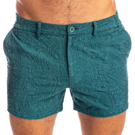 L'Homme invisible Short Udaipur Vert Bleu