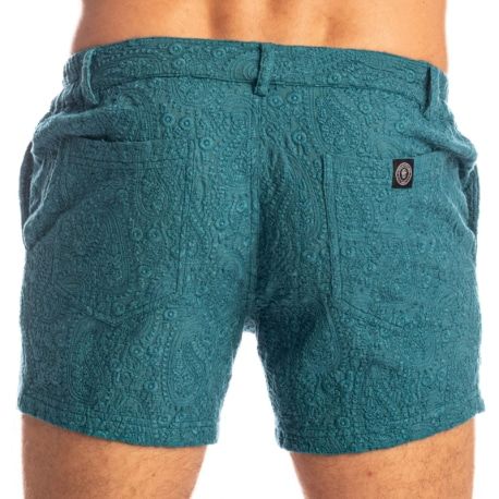 L'Homme invisible Short Udaipur Vert Bleu