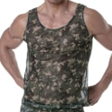 TOF Paris Débardeur See Through Résille Camouflage