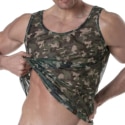 TOF Paris Débardeur See Through Résille Camouflage