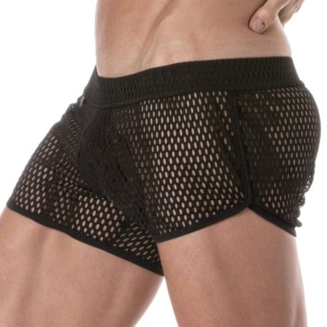 TOF Paris Mini Short See Through Mesh Noir