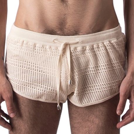 Barcode Short Aachet Mesh Beige