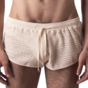 Barcode Short Aachet Mesh Beige