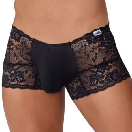  Boxer en Dentelle à Lacets Noir