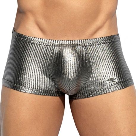 ES Collection Boxer Court Métallique Art Déco Argenté