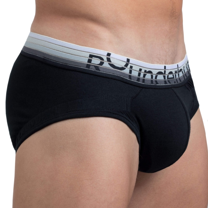 Rounderbum Lift Cotton Briefs - Black