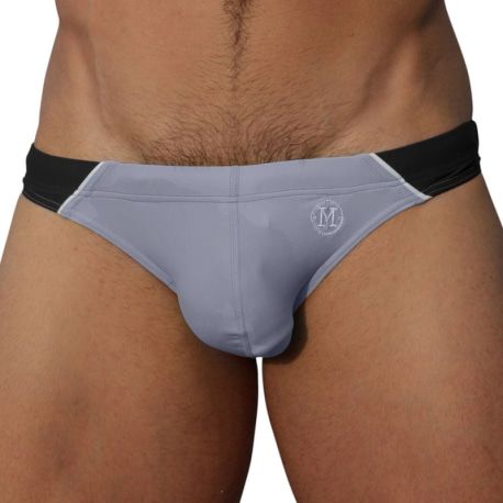 Marcuse Slip de Bain Dazzle Gris - Noir