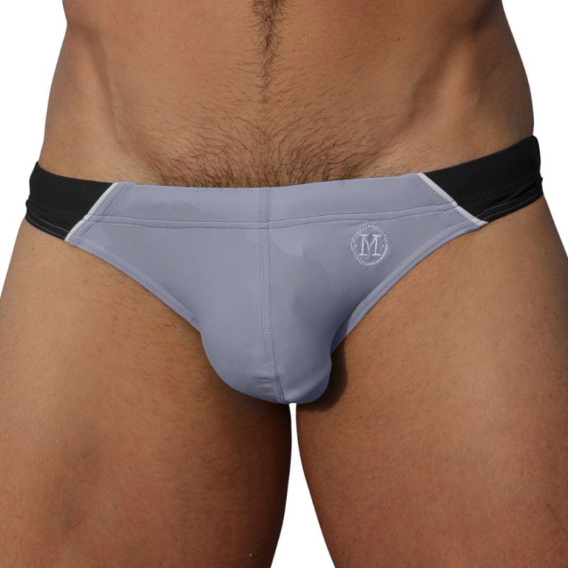 Marcuse Slip de Bain Dazzle Gris - Noir
