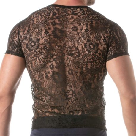 TOF Paris T-Shirt en Dentelle Noir