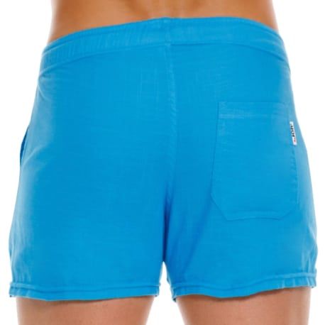  Qatar Linen Shorts - Blue