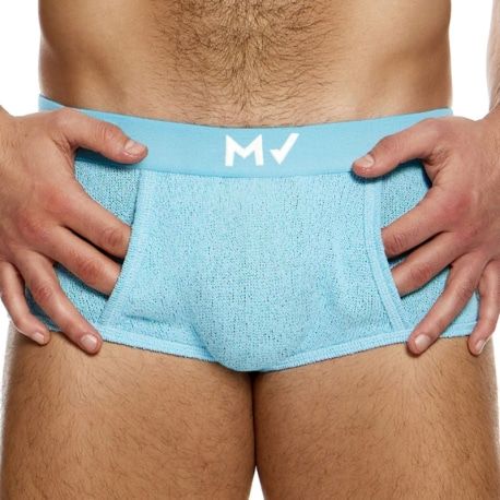 Modus Vivendi Boxer Court Plain Knit Bleu Clair