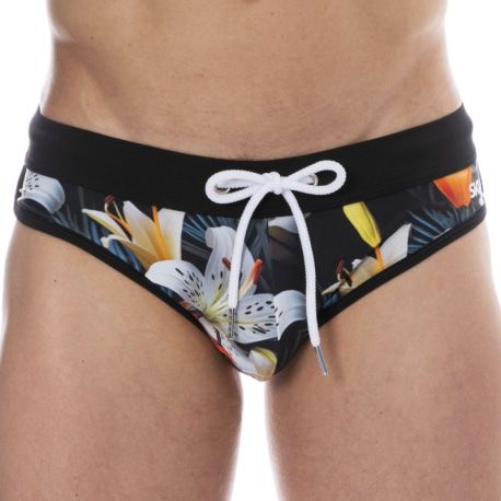 SKU Slip de Bain Tropical Summer Noir