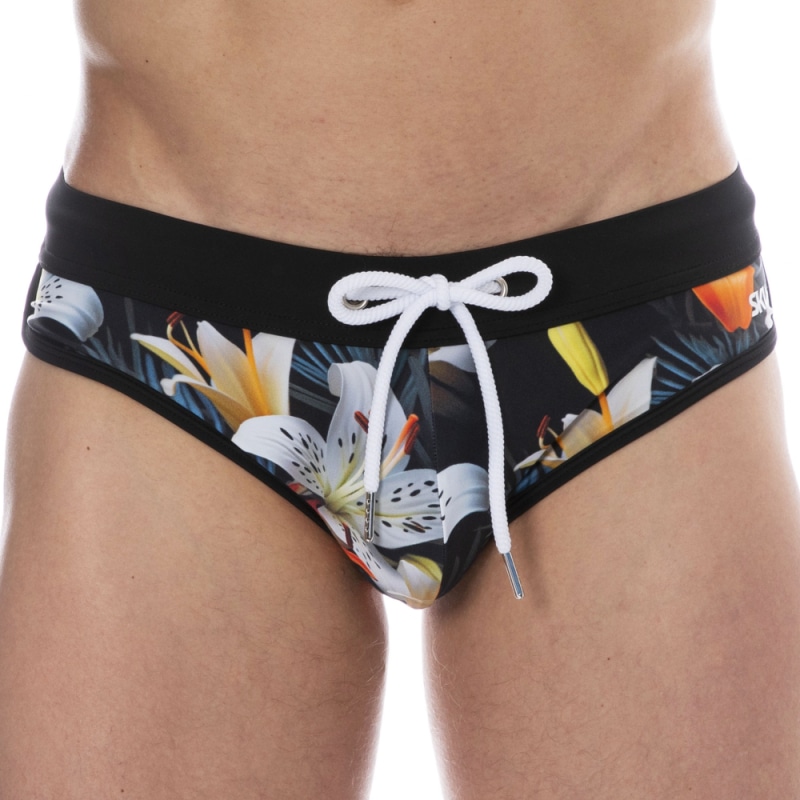 SKU Slip de Bain Tropical Summer Noir