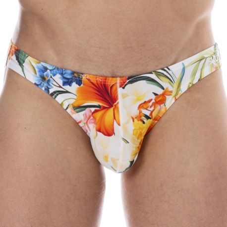 SKU Slip de Bain Bikini Tropical Summer Blanc