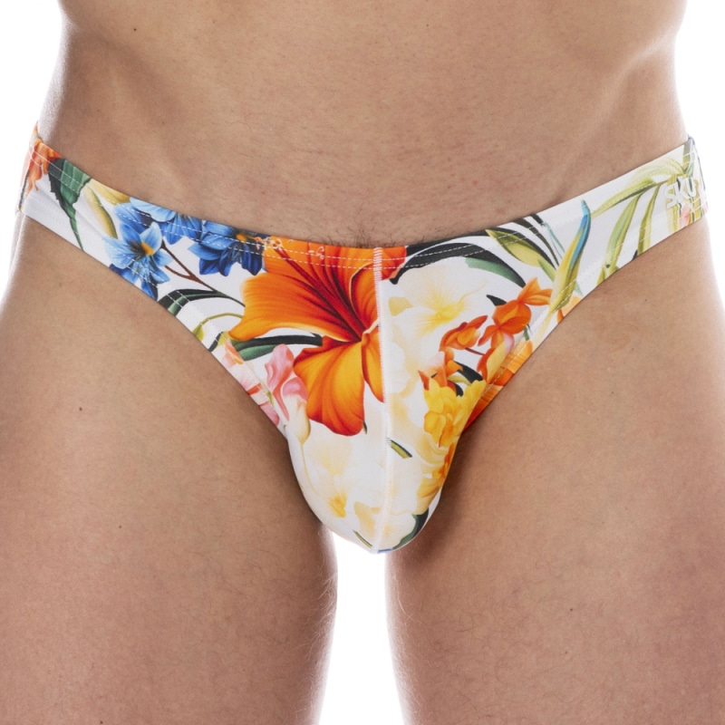 SKU Slip de Bain Bikini Tropical Summer Blanc