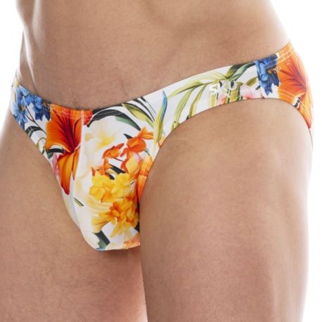SKU Slip de Bain Bikini Tropical Summer Blanc