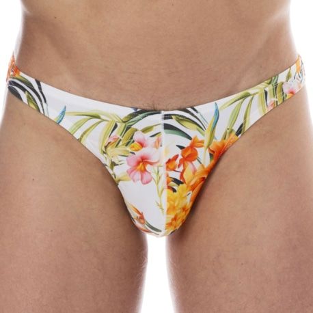 SKU String de Bain Tropical Summer Blanc
