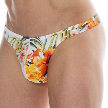 SKU String de Bain Tropical Summer Blanc