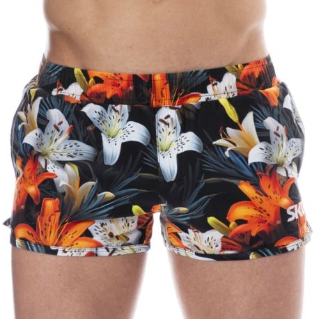 SKU Short de Bain Tropical Summer Noir