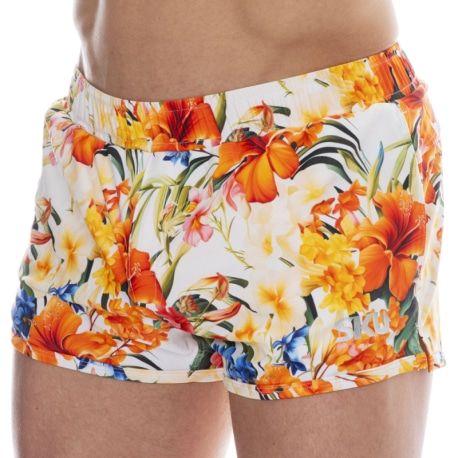 SKU Short de Bain Tropical Summer Blanc