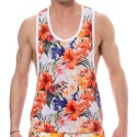SKU Tropical Summer Tank Top - White