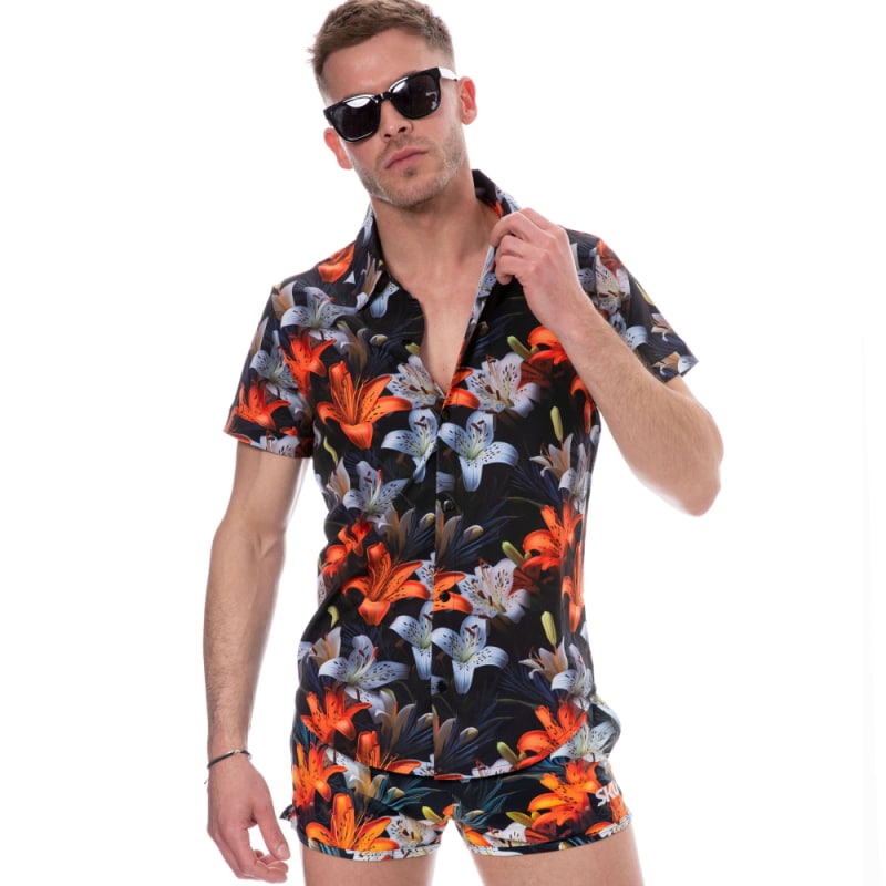 SKU Chemise Tropical Summer Noire