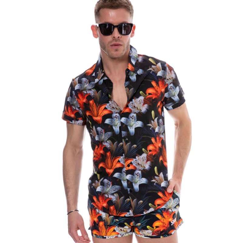 SKU Chemise Tropical Summer Noire