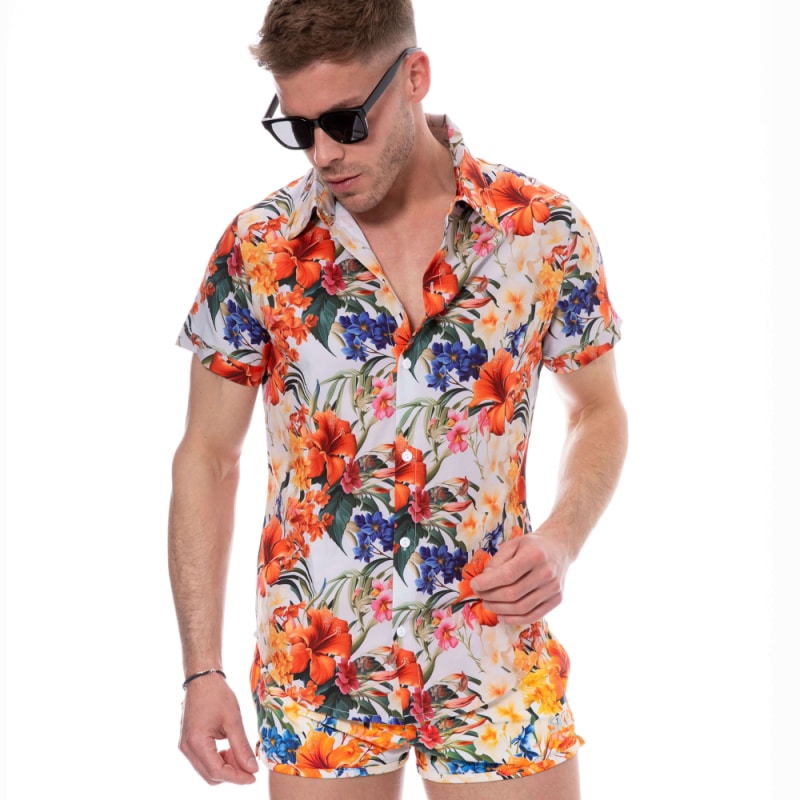 SKU Chemise Tropical Summer Blanche