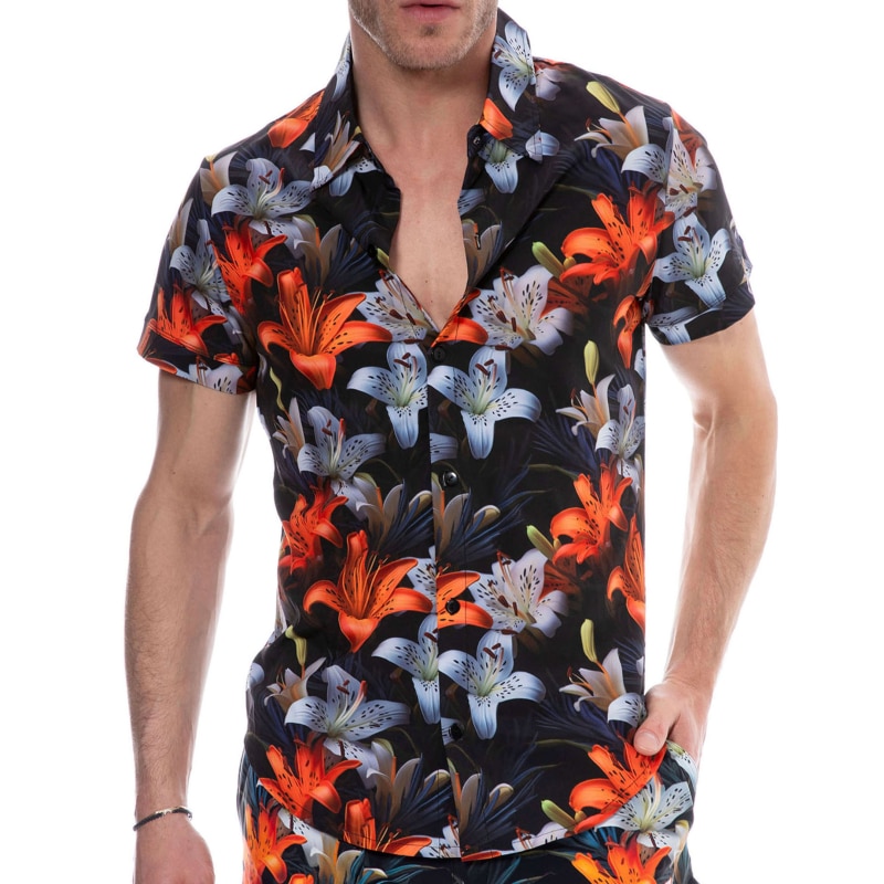 SKU Chemise Tropical Summer Noire