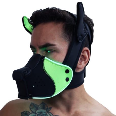  Poundtown Pup Mask 2.0 - Black - Neon Green