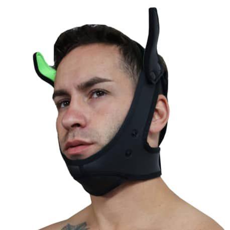  Poundtown Pup Mask 2.0 - Black - Neon Green