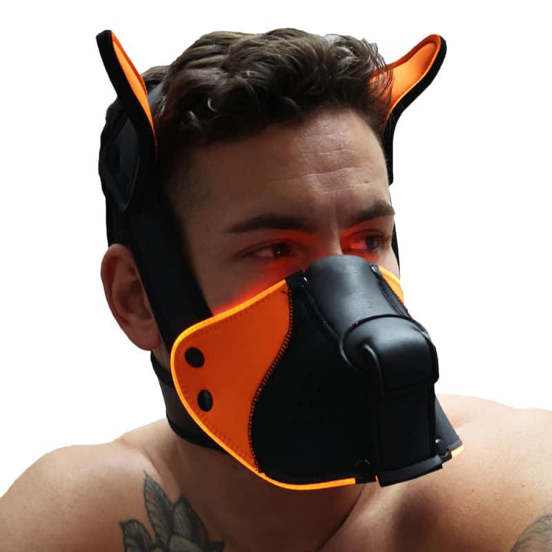  Poundtown Pup Mask 2.0 - Black - Neon Orange