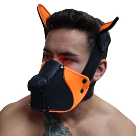  Masque de Chiot Poundtown Pup 2.0 - Noir - Orange Fluo