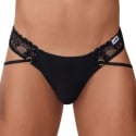  Lace Jock Thong - Black